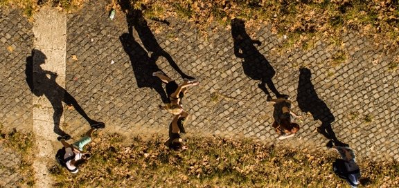 Students Walking on a Path